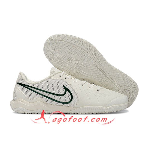 Nike Chaussures de Foot Legend 10 Academy IC Blanc/Vert