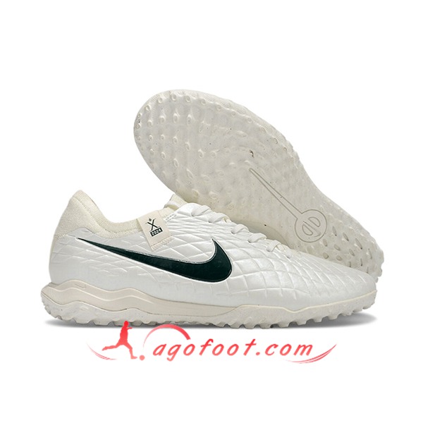 Nike Chaussures de Foot Tiempo Legend X PRO TF Blanc/Noir