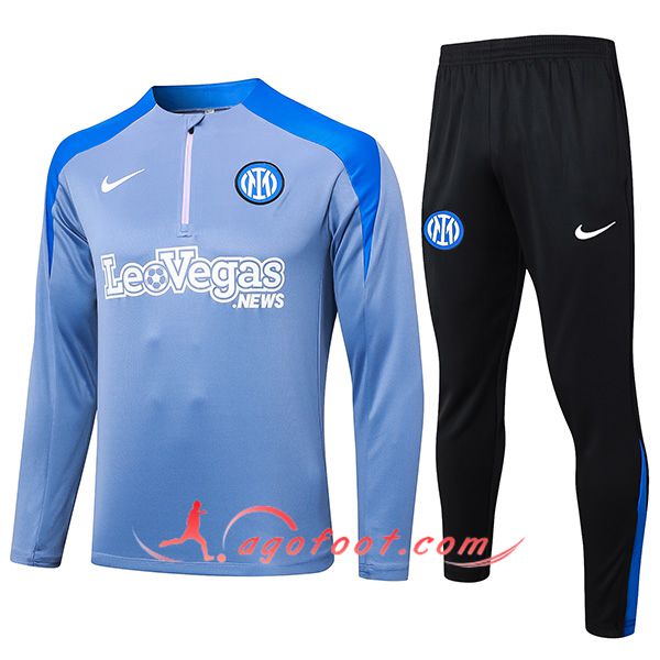 Ensemble Survetement de Foot Inter Milan Pourpre/Bleu 2024/2025