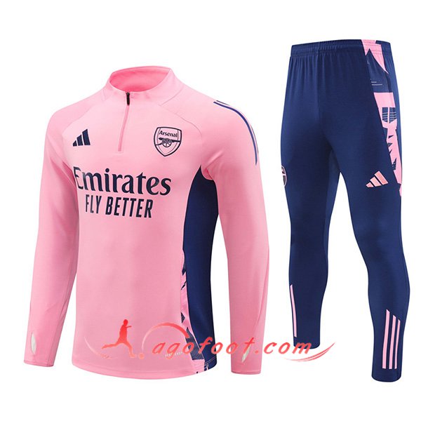 Ensemble Survetement de Foot Arsenal Rose/Bleu 2024/2025