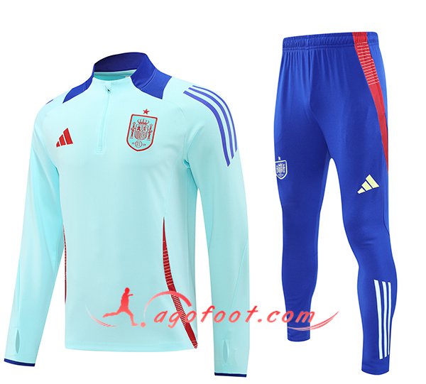 Ensemble Survetement de Foot Espagne Bleu Clairu 2024/2025