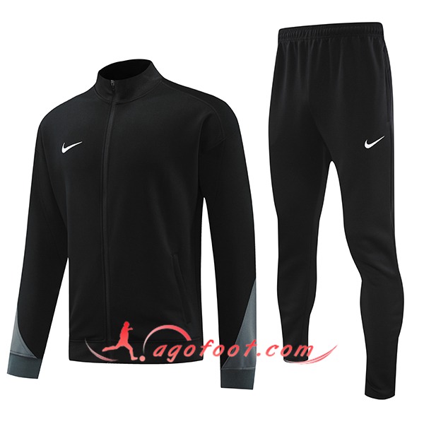 Ensemble Survetement de Foot Veste Foot Nike Noir/Gris 2024/2025