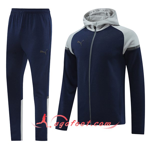 Ensemble Survetement Veste A Capuche Coupe-Vent PUMA Bleu Royal 2024/2025