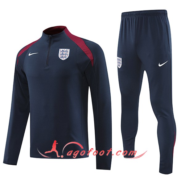 Ensemble Survetement de Foot Angleterre Enfant Bleu Foncé 2024/2025