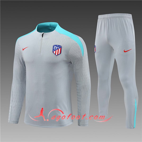 Ensemble Survetement de Foot Atletico Madrid Enfant Gris/Vert 2024/2025
