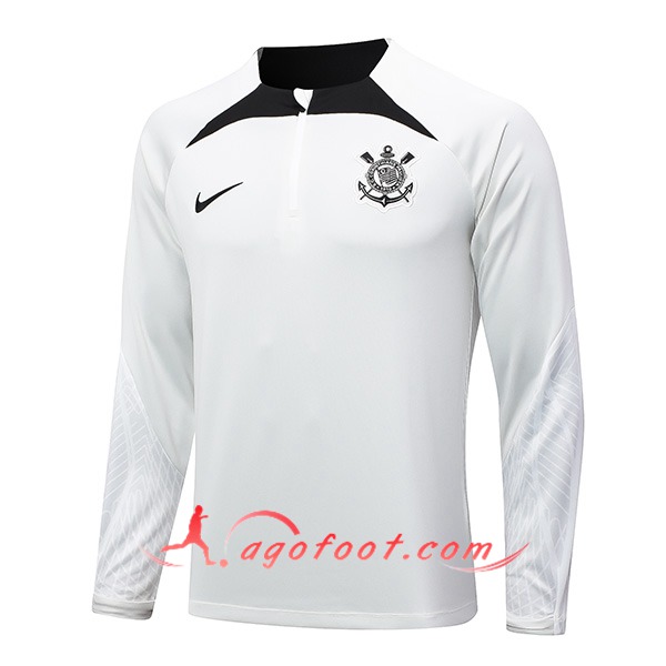 Sweatshirt Training Corinthians Blanc/Noir 2024/2025
