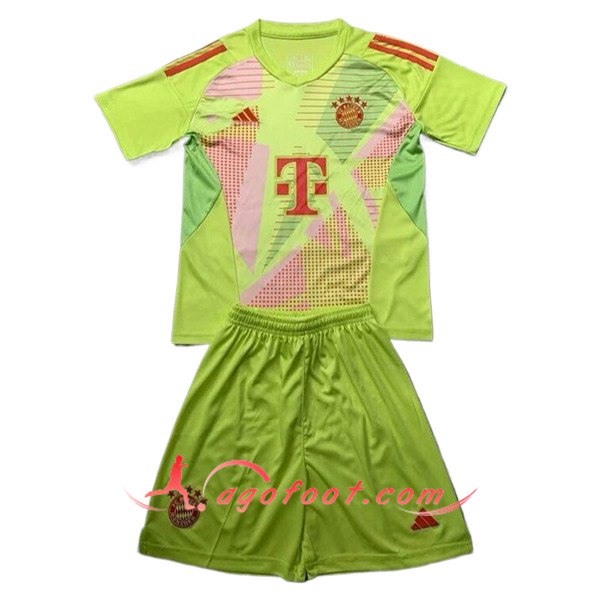 Maillot de Foot Bayern Munich Enfant Gardien de But Vert 2024/2025