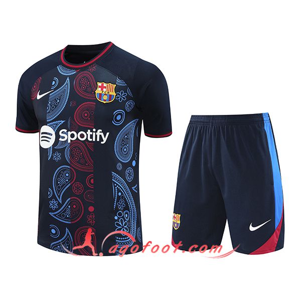 Ensemble Training T-Shirts FC Barcelone Noir/Rouge/Bleu 2024/2025