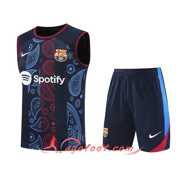 Ensemble Training Debardeur FC Barcelone Noir/Rouge/Bleu 2024/2025 -02
