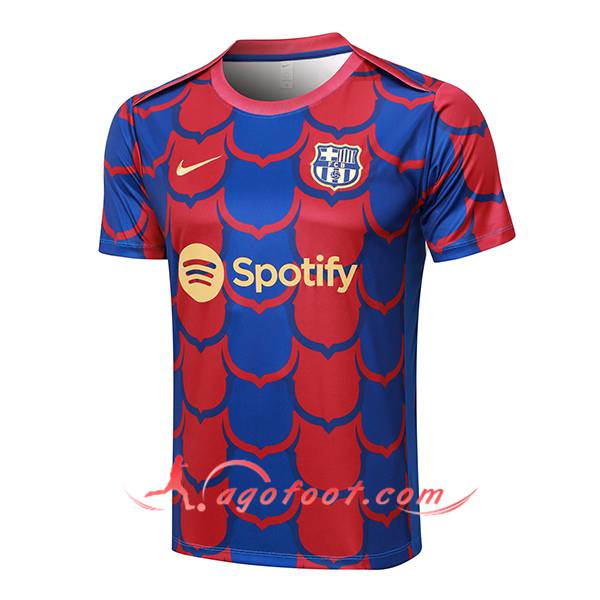Training T-Shirts FC Barcelone Rouge/Bleu 2024/2025