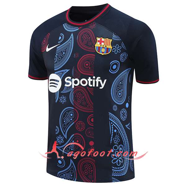 Training T-Shirts FC Barcelone Noir/Rouge/Bleu 2024/2025
