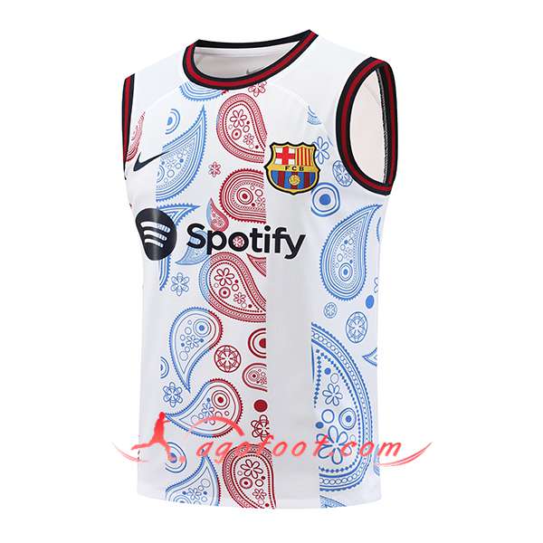 Training Debardeur FC Barcelone Blanc/Rouge/Bleu 2024/2025