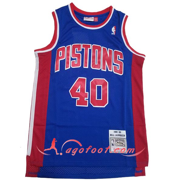 Maillot Detroit Pistons (LAIMBEER #40) 2024/25 Bleu/Rouge