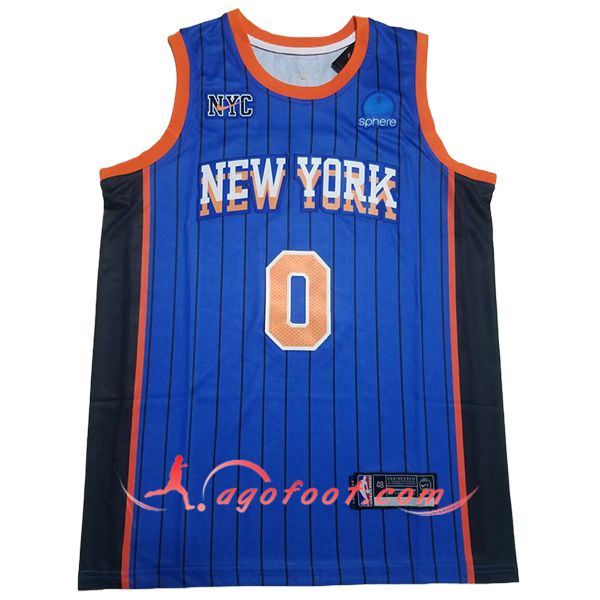 Maillot New York Knicks (DIVINCENZO #0) 2024/25 Bleu/Orange