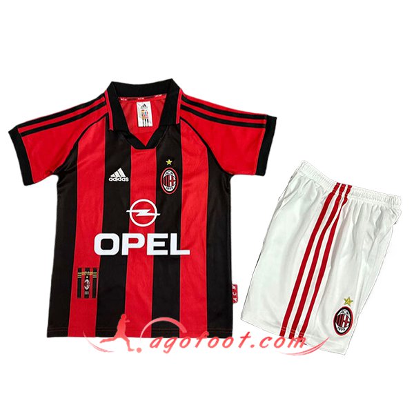 Maillot de Foot Milan AC Retro Enfant Domicile 1998/1999