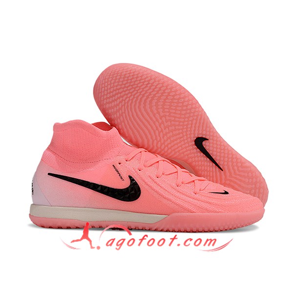 Nike Chaussures de Foot Phantom Luna Elite NU IC Rose/Noir