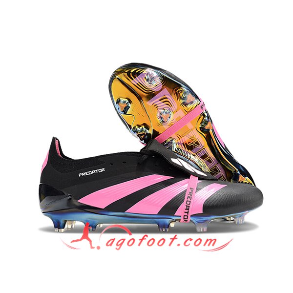 Adidas Chaussures de Foot Predator Elite Tongue FG Noir/Rose