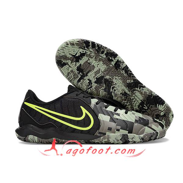 Nike Chaussures de Foot Legend 10 Academy IC Noir/Gris/Vert