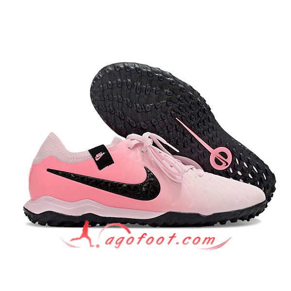 Nike Chaussures de Foot Tiempo Legend X PRO TF Rose/Noir