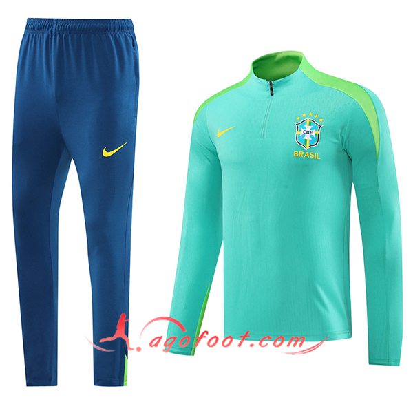 Ensemble Survetement de Foot Brésil Vert 2024/2025 -03