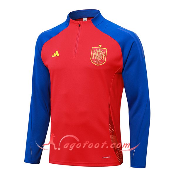 Sweatshirt Training Espagne Rouge/Bleu 2024/2025