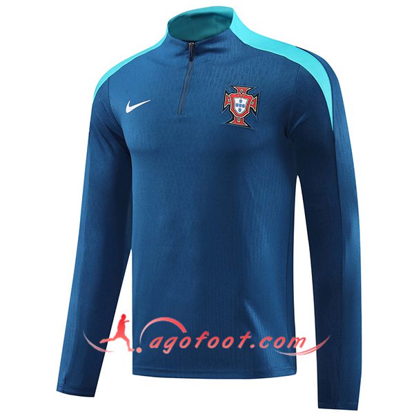 Sweatshirt Training Portugal Bleu Royal 2024/2025