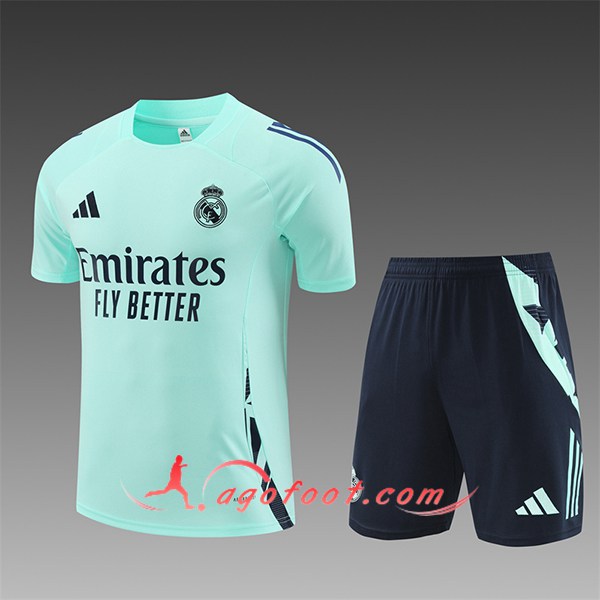 Ensemble Training T-Shirts Real Madrid Enfant Vert 2024/2025