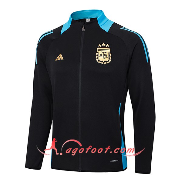 Veste Foot Argentine Noir/Bleu 2024/2025 -02