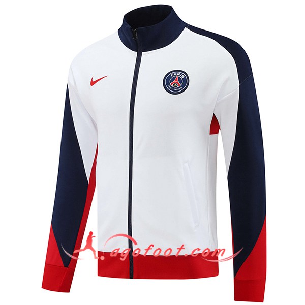 Veste Foot PSG Blanc/Bleu/Rouge 2024/2025