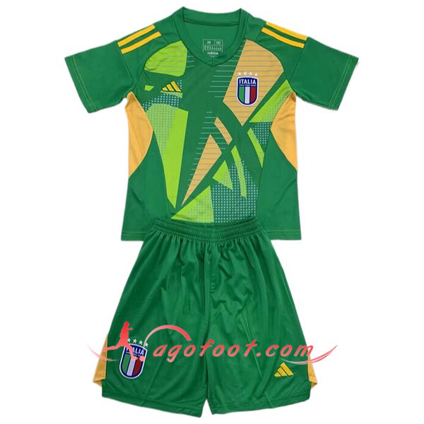 Maillot de Foot Italie Enfant Gardien De But Vert 2024/2025