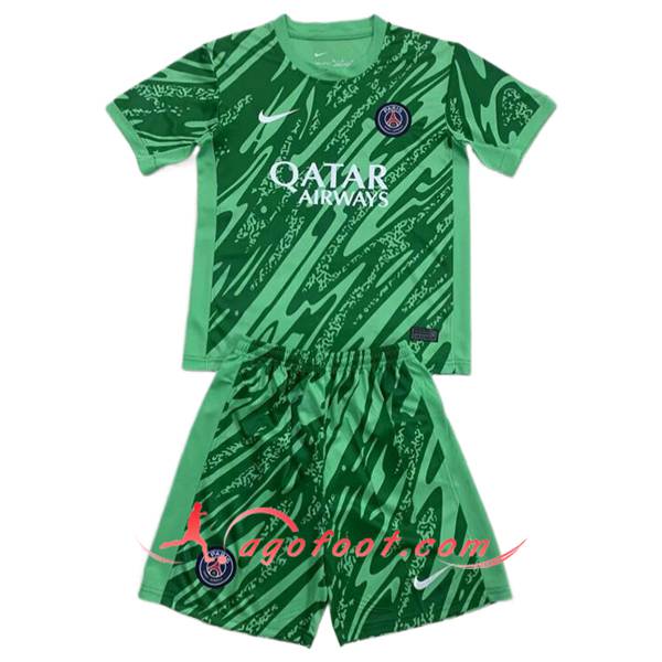 Maillot de Foot PSG Enfant Gardien De But Vert 2024/2025