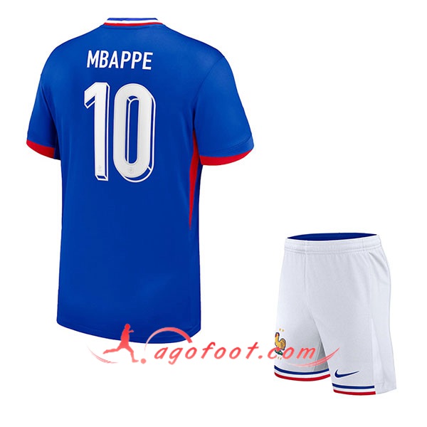 Maillot France (MBAPPE #10) Enfant Domicile UEFA Euro 2024