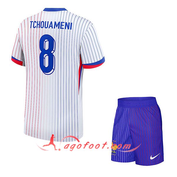 Maillot France (TCHOUAMENI #8) Enfant Exterieur UEFA Euro 2024