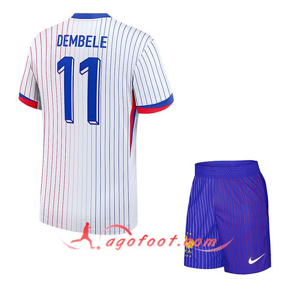 Maillot France (DEMBELE #11) Enfant Exterieur UEFA Euro 2024