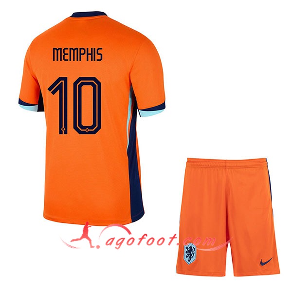 Maillot Pays-Bas (MEMPHIS #10) Enfant Domicile UEFA Euro 2024