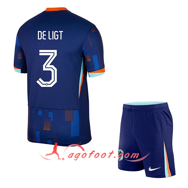Maillot Pays-Bas (DE LIGT #3) Enfant Exterieur UEFA Euro 2024