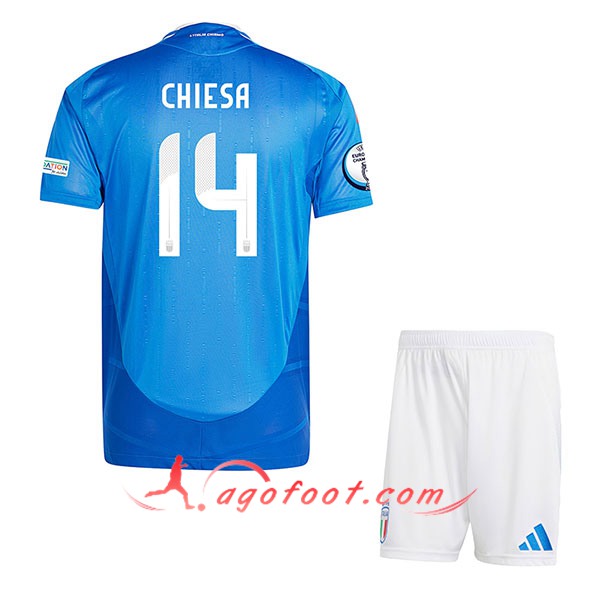 Maillot Italie (CHIESA #14) Enfant Domicile UEFA Euro 2024