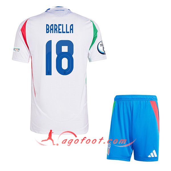 Maillot Equipe Foot Italie (BARELLA #18) Enfant 2024/2025 Exterieur