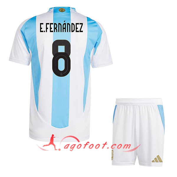 Maillot Equipe Foot Argentine (E.FERNANDEZ #8) Enfant 2024/2025 Domicile