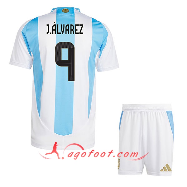 Maillot Equipe Foot Argentine (J.ALVAREZ #9) Enfant 2024/2025 Domicile