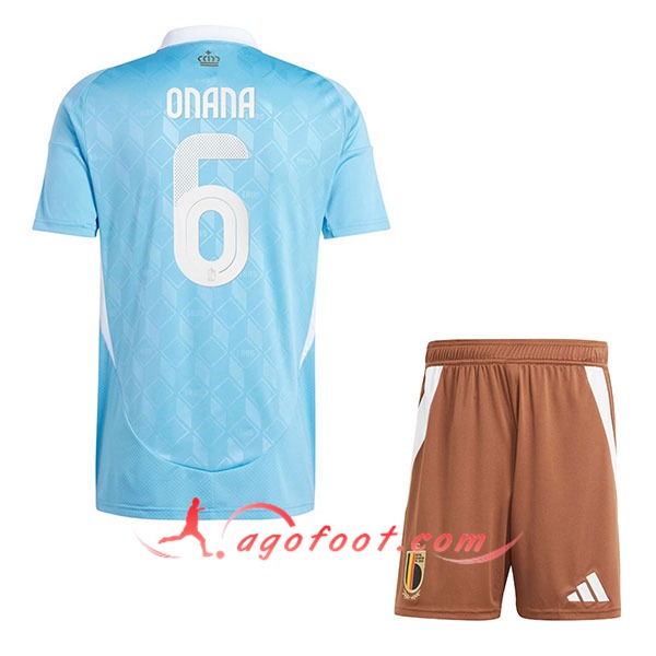 Maillot Equipe Foot Belgique (ONANA #6) Enfant 2024/2025 Exterieur