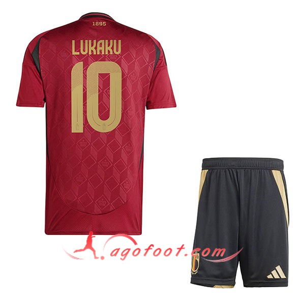 Maillot Equipe Foot Belgique (LUKAKU #10) Enfant 2024/2025 Domicile
