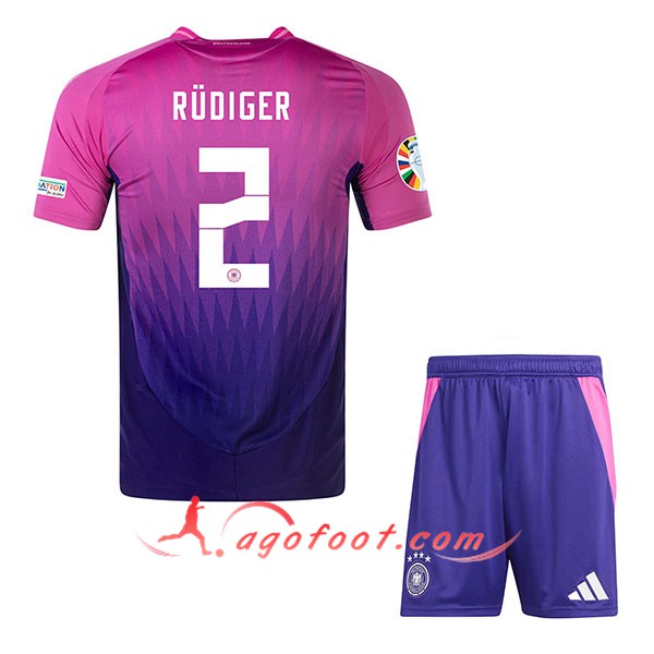 Maillot Equipe Foot Allemagne (RUDIGER #2) Enfant 2024/2025 Exterieur