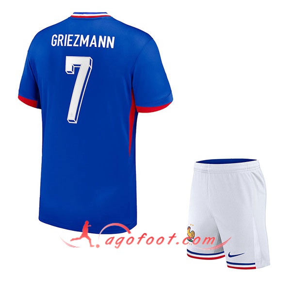 Maillot Equipe Foot France (GRIEZMANN #7) Enfant 2024/2025 Domicile