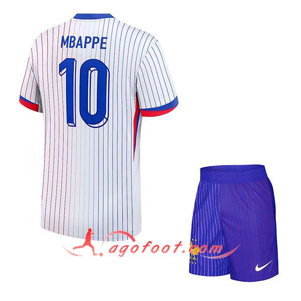 Maillot Equipe Foot France (MBAPPE #10) Enfant 2024/2025 Exterieur