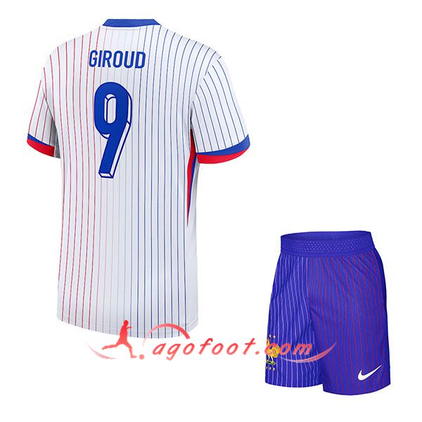 Maillot Equipe Foot France (GIROUD #9) Enfant 2024/2025 Exterieur