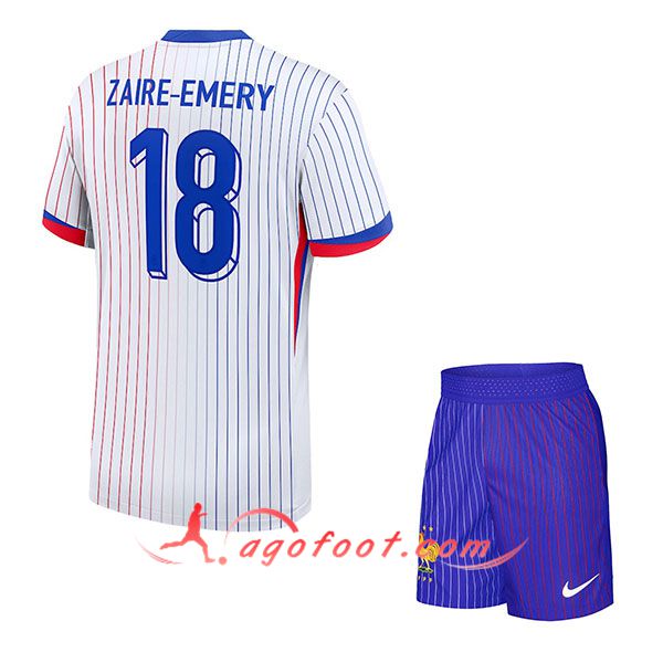 Maillot Equipe Foot France (ZAIRE-EMERY #18) Enfant 2024/2025 Exterieur