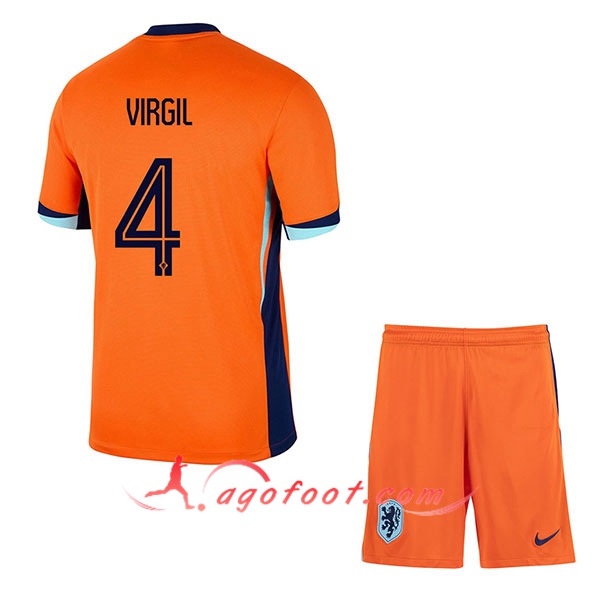 Maillot Equipe Foot Pays-Bas (VIRGIL #4) Enfant 2024/2025 Domicile