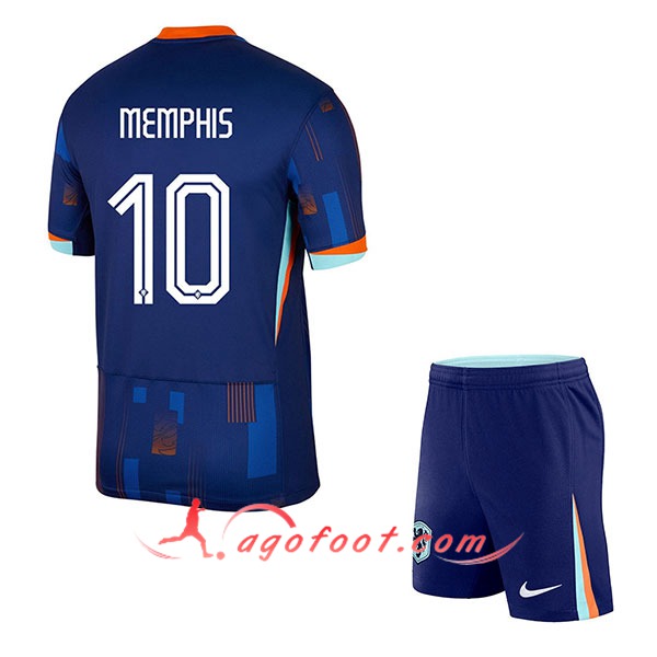 Maillot Equipe Foot Pays-Bas (MEMPHIS #10) Enfant 2024/2025 Exterieur