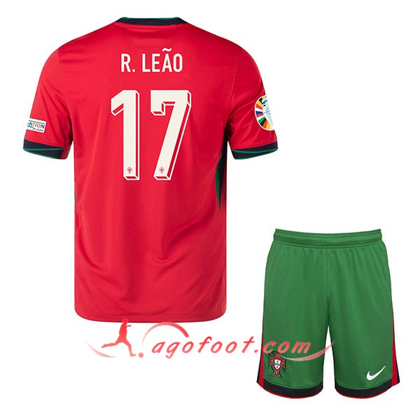 Maillot Equipe Foot Portugal (R. LEAO #17) Enfant 2024/2025 Domicile
